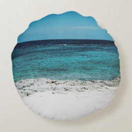 Almofada Redonda Travesseiro de Vista Tropical