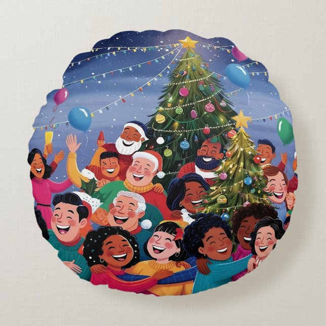 Almofada Redonda Travesseiro decorativo (Frente)