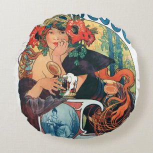 Almofada Redonda Travesseiro decorativo Bieres de la Meuse, Alphons