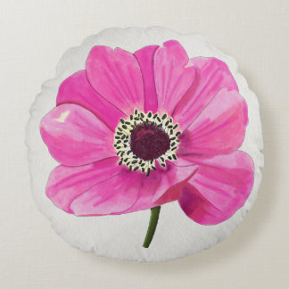Almofada Redonda Travesseiro Decorativo Blush Bloom