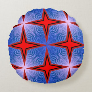 Almofada Redonda Travesseiro decorativo circular 3D digital colorid
