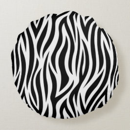 Almofada Redonda Travesseiro decorativo circular de impressão zebra