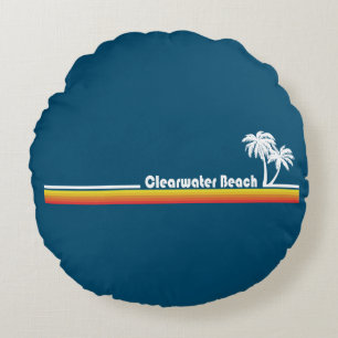 Almofada Redonda Travesseiro decorativo da Clearwater Beach Florida