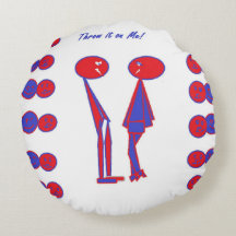 Travesseiro decorativo de abstrato divertido