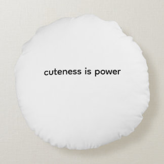 Almofada Redonda "Travesseiro Decorativo de Gato Fluffy Adorável - 