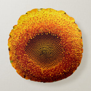 Almofada Redonda Travesseiro decorativo de girassol (16")