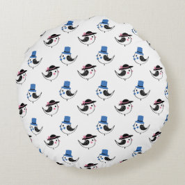 Almofada Redonda travesseiro decorativo de ilustração de aves da ca