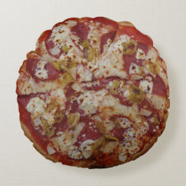 Almofada Redonda Travesseiro decorativo de pizza rustica