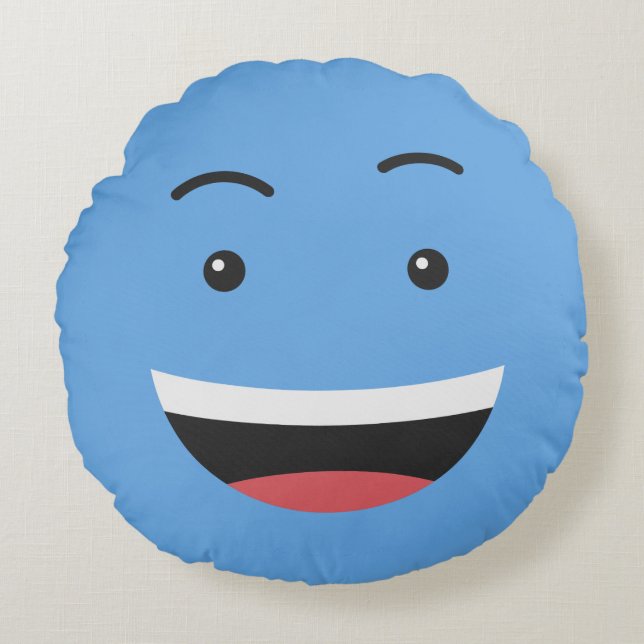 Almofada Redonda Travesseiro decorativo de texto personalizado (Frente)