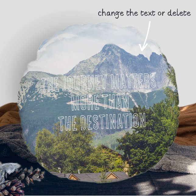 Almofada Redonda Travesseiro decorativo de visão de montanha (Criador carregado)