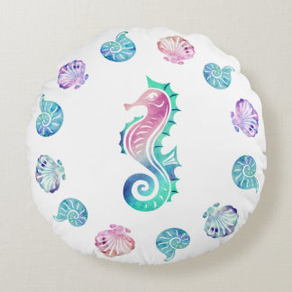 Almofada Redonda Travesseiro decorativo do beira-mar