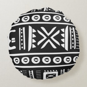 Almofada Redonda Travesseiro decorativo Impressão redondo Aztec pr