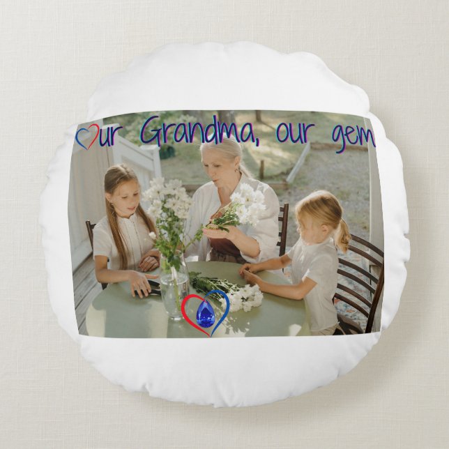 Almofada Redonda Travesseiro decorativo Nana (Frente)