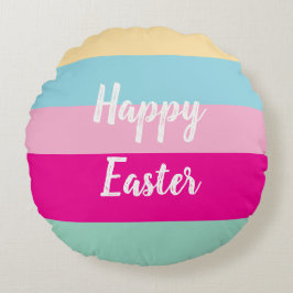 Almofada Redonda Travesseiro decorativo Padrão de Stripes Coloridas