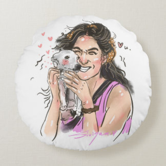 Almofada Redonda Travesseiro decorativo Quente Pet Love Round - Pet