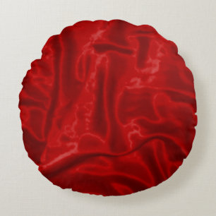 Almofada Redonda Travesseiro decorativo Red Satin-Round
