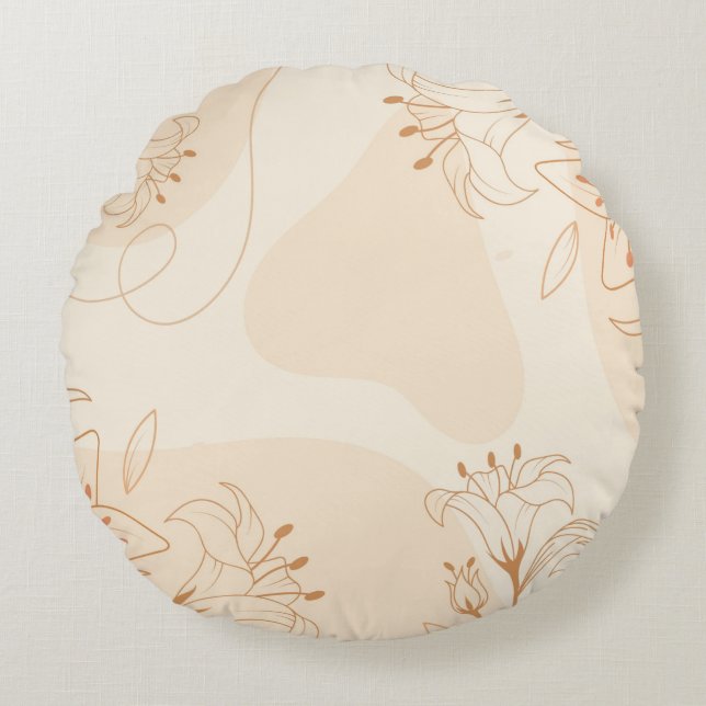 Almofada Redonda Travesseiro decorativo redondo (16") (Frente)