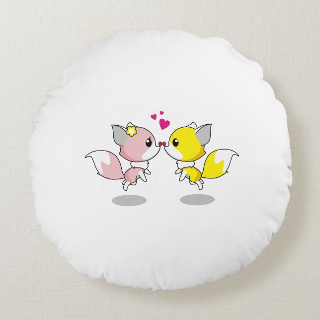 Almofada Redonda Travesseiro decorativo redondo (16") (Frente)