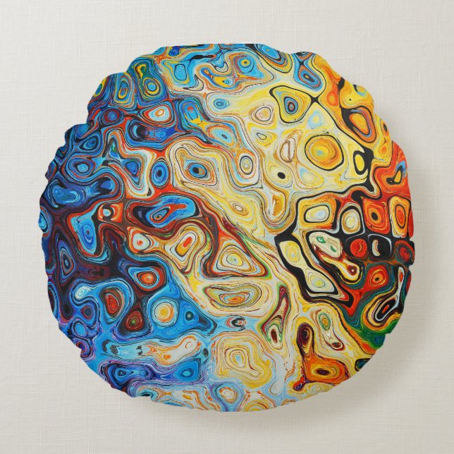 Almofada Redonda Travesseiro decorativo redondo (16") (Frente)