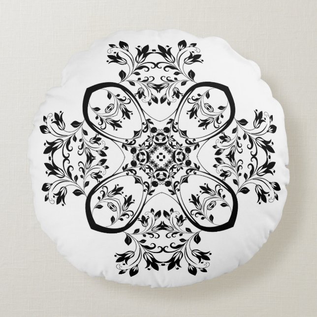 Almofada Redonda Travesseiro decorativo redondo (16") (Frente)