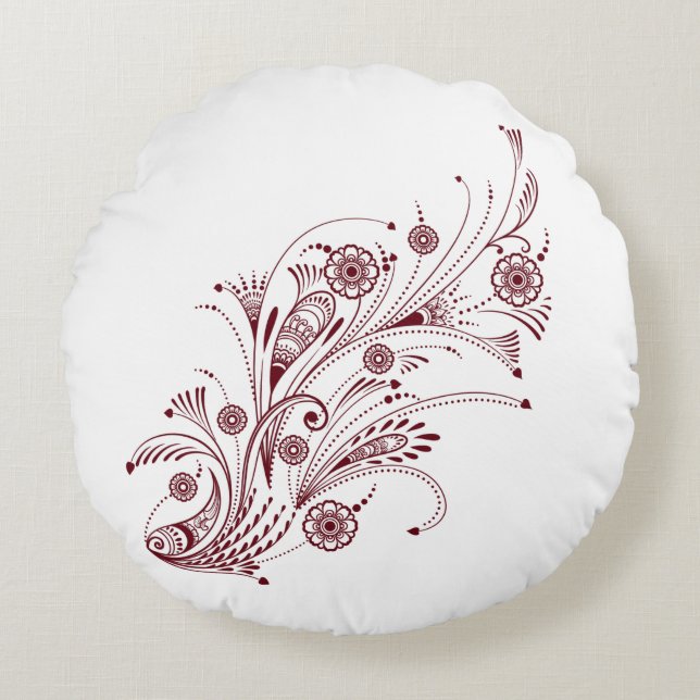 Almofada Redonda Travesseiro decorativo redondo (16") (Frente)