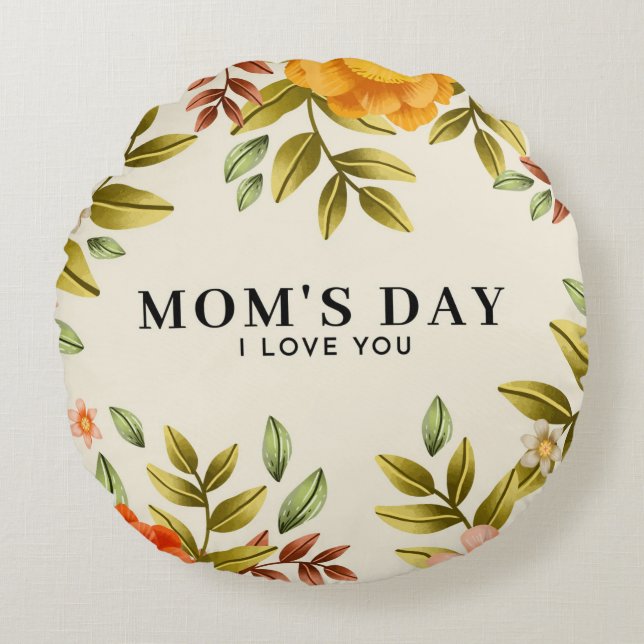 Almofada Redonda Travesseiro decorativo redondo (16") (Frente)