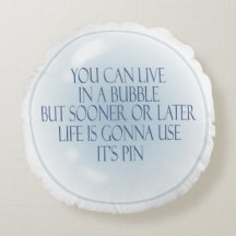 travesseiro decorativo redondo bolha