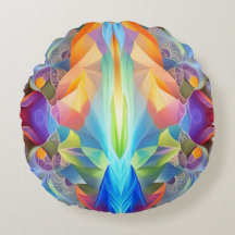 Travesseiro decorativo redondo colorido