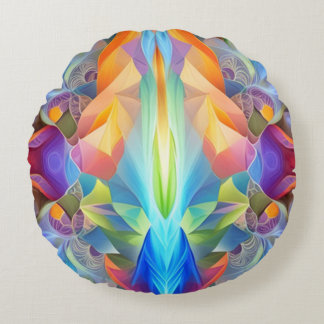Almofada Redonda Travesseiro decorativo redondo colorido
