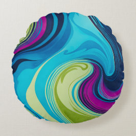 Almofada Redonda Travesseiro decorativo redondo Colorido de Papel M