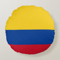 Travesseiro decorativo redondo com bandeira da Col