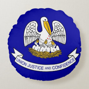 Almofada Redonda Travesseiro decorativo redondo com bandeira da Lou