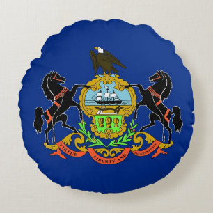 Almofada Redonda Travesseiro decorativo redondo com bandeira da Pen