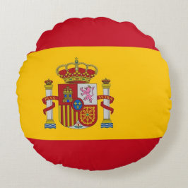 Almofada Redonda Travesseiro decorativo redondo com bandeira de Esp