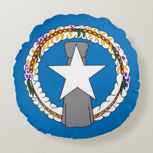 Almofada Redonda Travesseiro decorativo redondo com bandeira de Mar