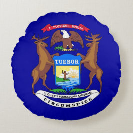 Almofada Redonda Travesseiro decorativo redondo com bandeira de Mic