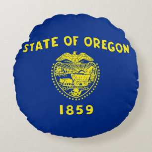 Almofada Redonda Travesseiro decorativo redondo com bandeira de Ore