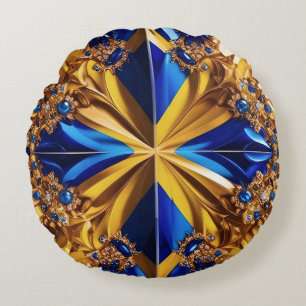 Almofada Redonda Travesseiro decorativo redondo com cores de Suecia