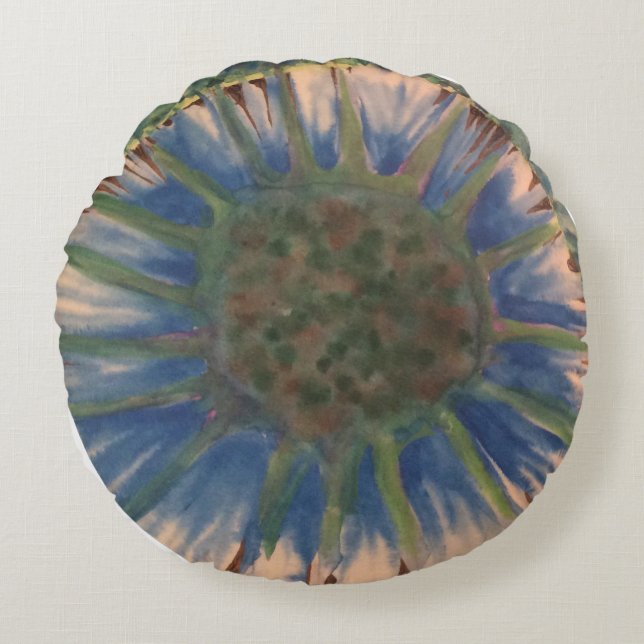 Almofada Redonda TRAVESSEIRO DECORATIVO redondo de algodão IRIS | m (Frente)