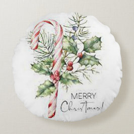 Almofada Redonda Travesseiro decorativo Redondo de Canas de Natal