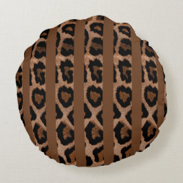 Almofada Redonda Travesseiro decorativo Redondo de Impressão Leopar