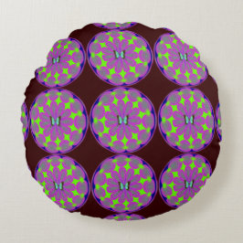 Almofada Redonda Travesseiro decorativo redondo de poliéster escova