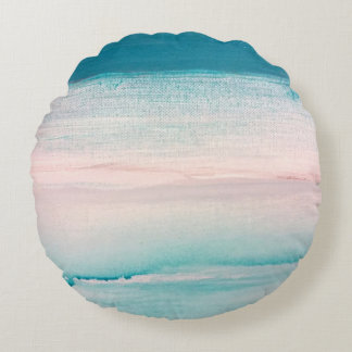 Almofada Redonda Travesseiro decorativo redondo do mar da cerceta
