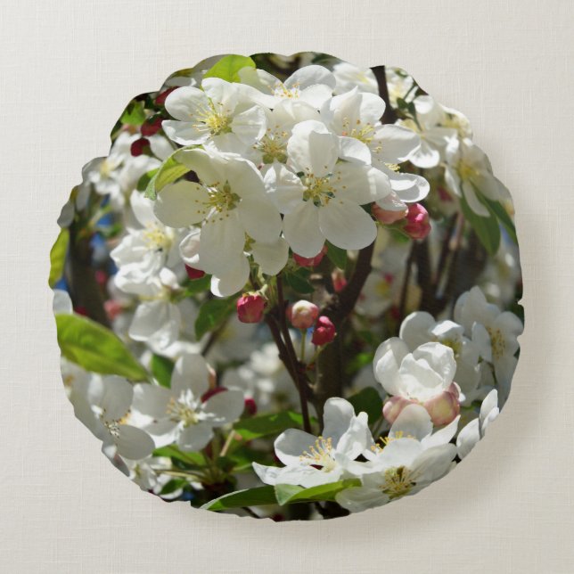 Almofada Redonda Travesseiro decorativo redondo do primavera (Frente)