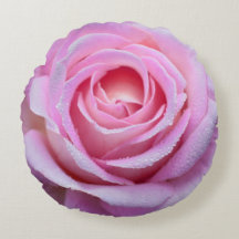 Travesseiro decorativo redondo do rosa do rosa