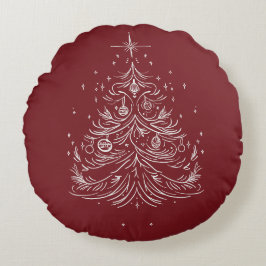 Almofada Redonda Travesseiro decorativo redondo eterno | Vermelho e