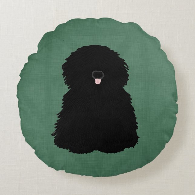 Almofada Redonda Travesseiro decorativo Redondo Puli (Frente)