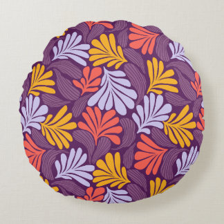 Almofada Redonda Travesseiro decorativo Retro Leaf Retro