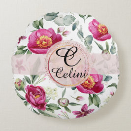 Almofada Redonda Travesseiro decorativo sem descontinuidades de flo