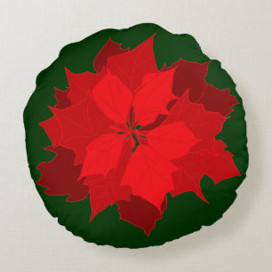Almofada Redonda Travesseiro decorativo verde vermelho do Natal